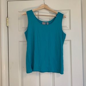 Teal athletic material Chicos tank top